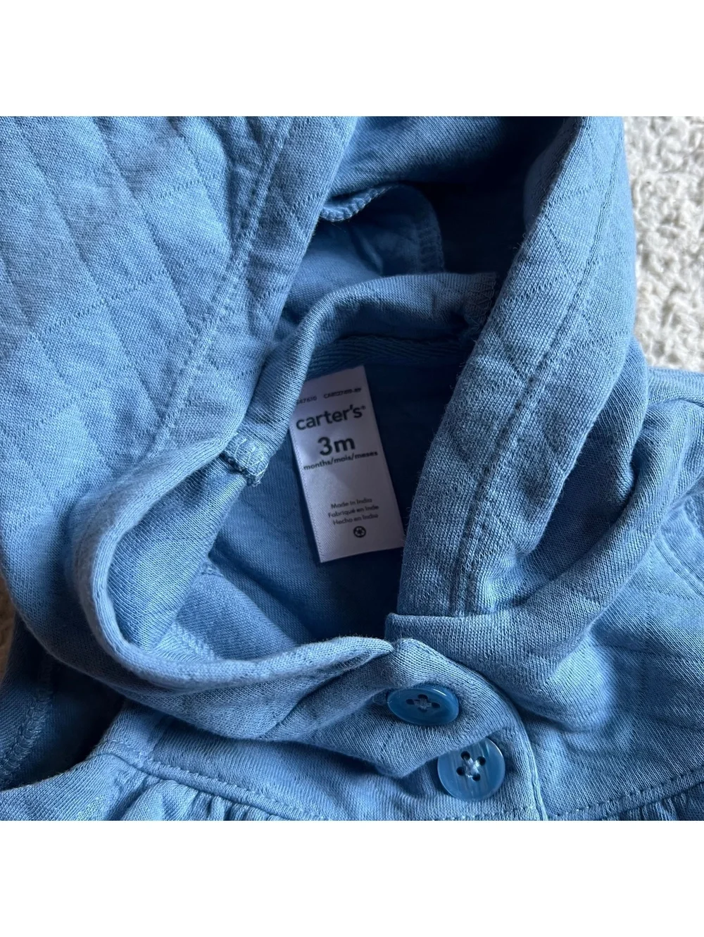 Carter's Baby 3M Blue Quilted Hooded Vest